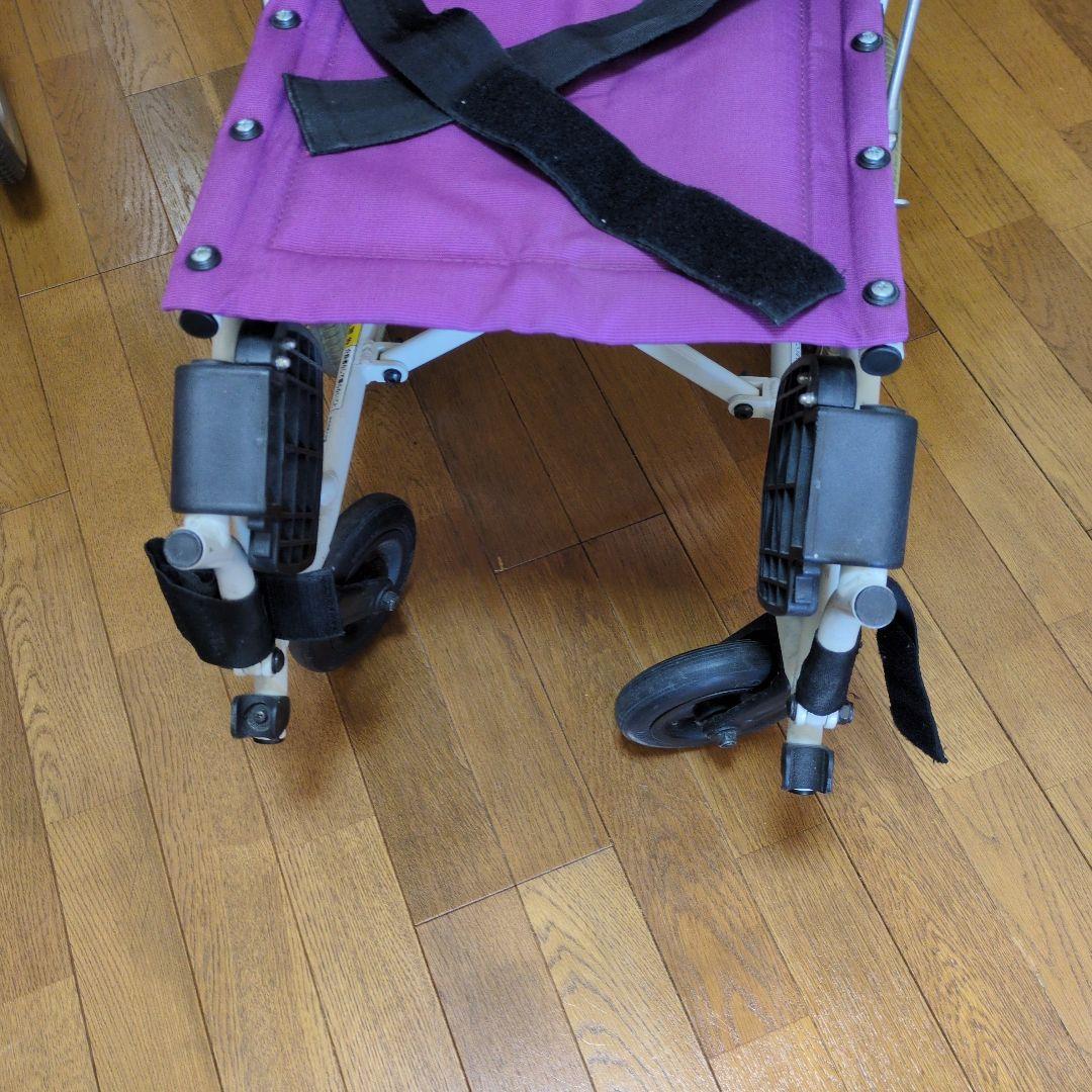 紫色 折りたたみ介助用車椅子