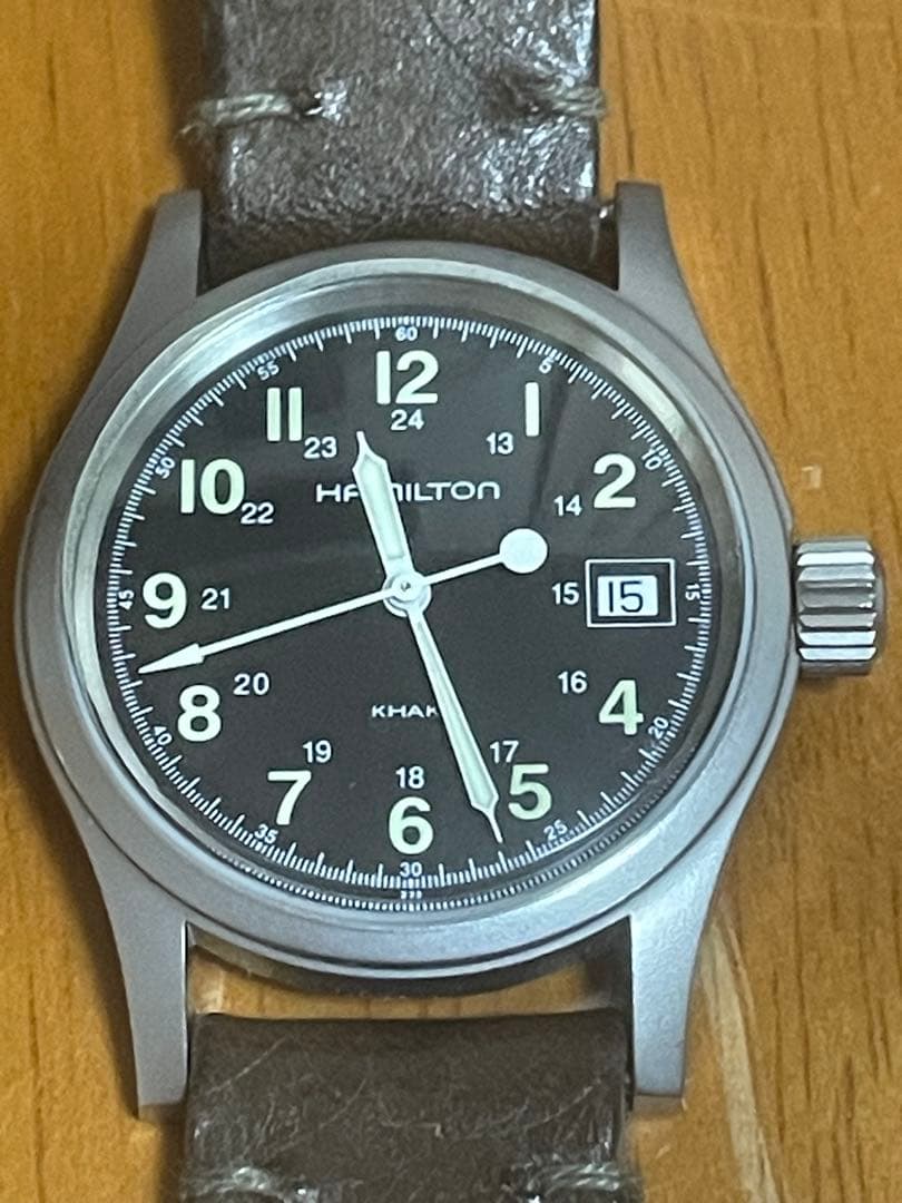 【希少⭐️ビンテージ】HAMILTON KHAKI腕時計 ブラック H683110