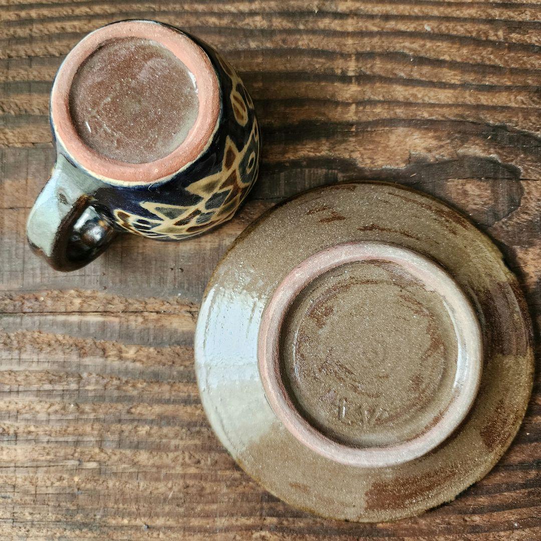 No.72　新品　やちむん　カップ&ソーサー