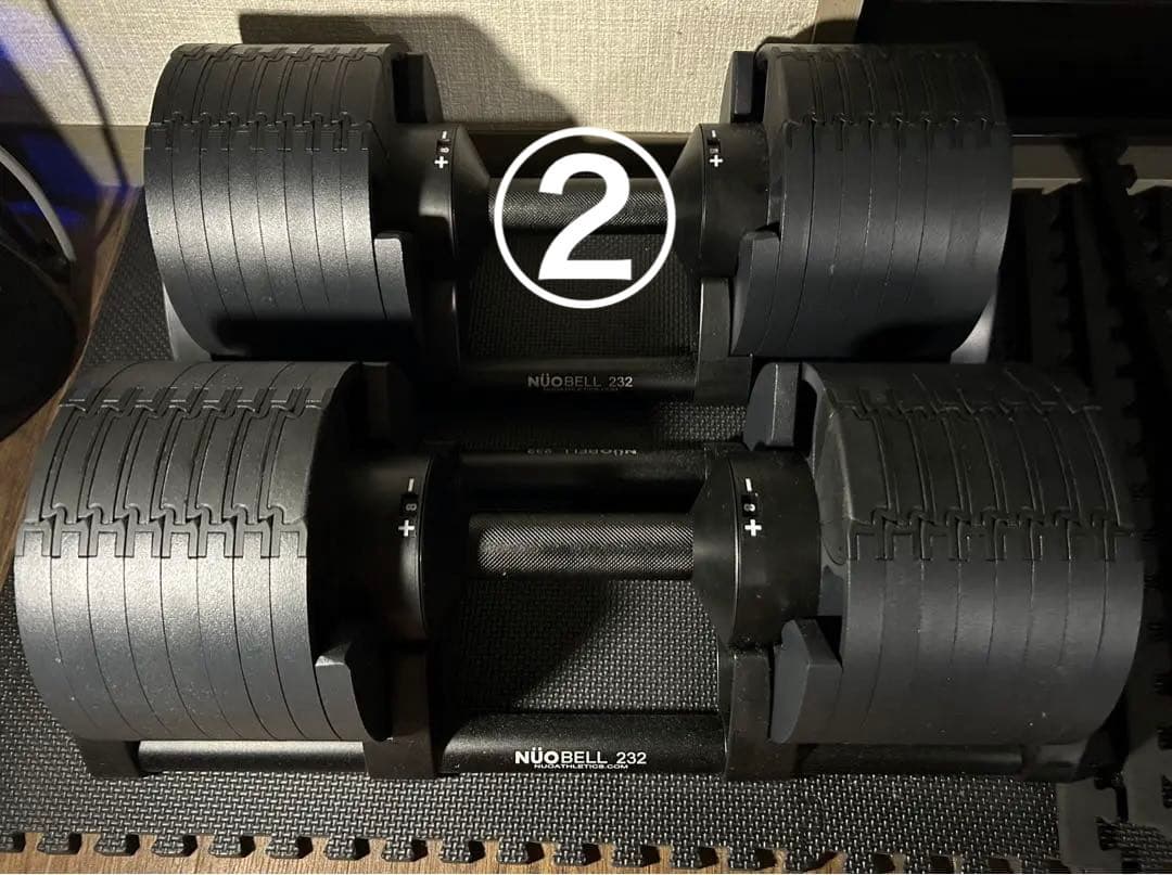 ②ヌオ　フレックスベル 可変式ダンベル 32kg(2kg刻み)単品