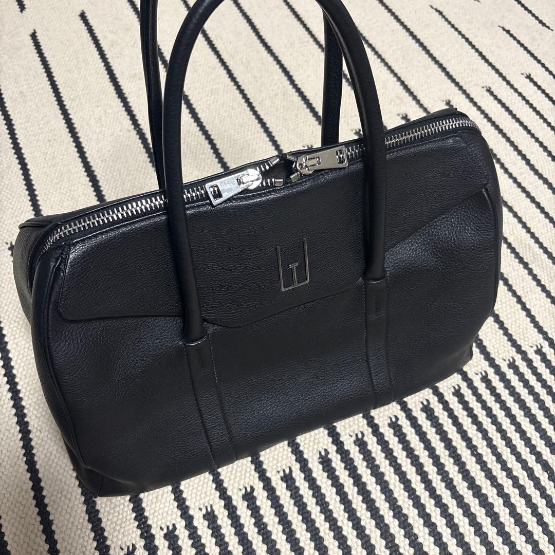 最終価格ゴールデングースGOLDEN黒レザーボストンバッグハンドバッグ