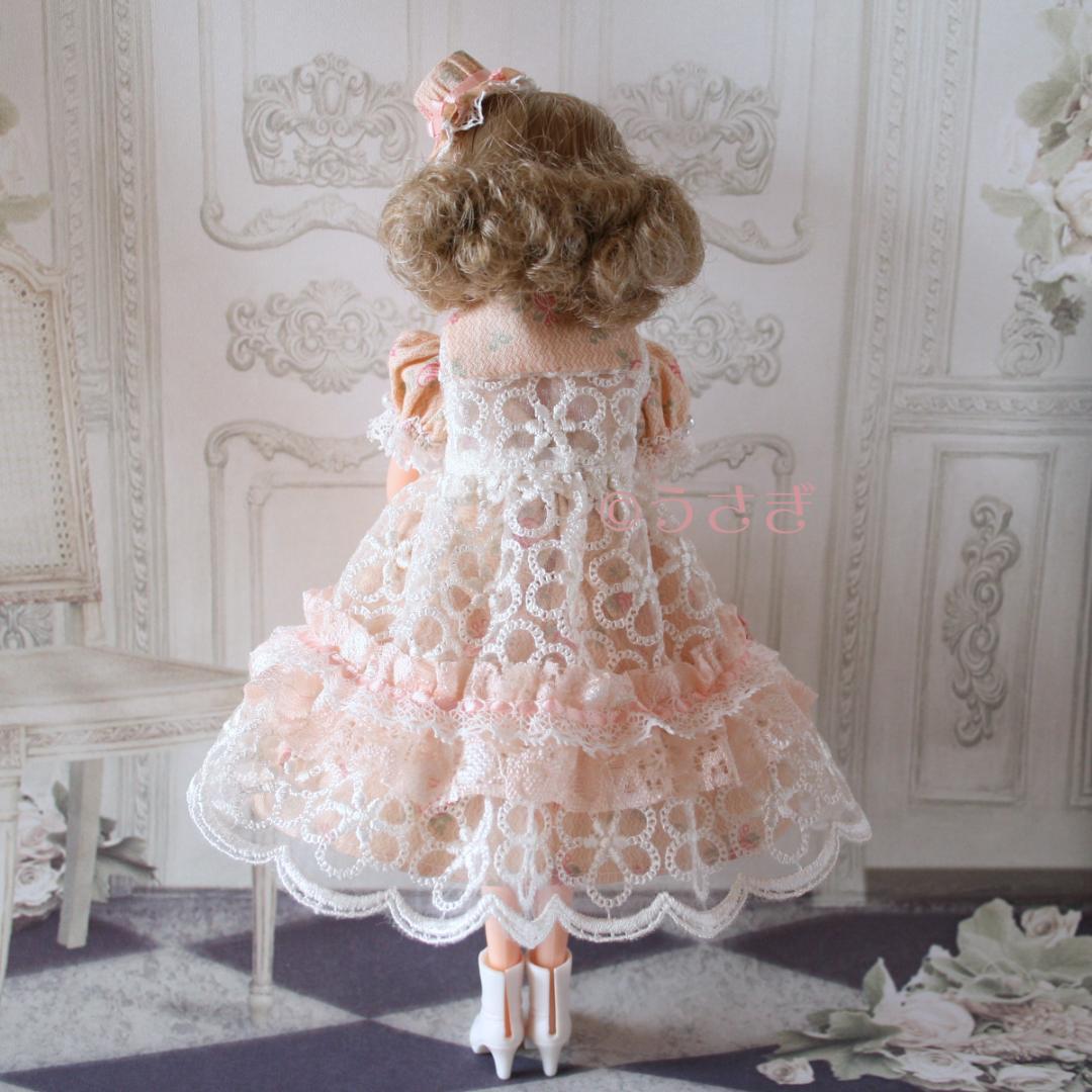 く*ち様 22㎝ドール用 レイヤードドレスセット ハット イヤリング【1164】