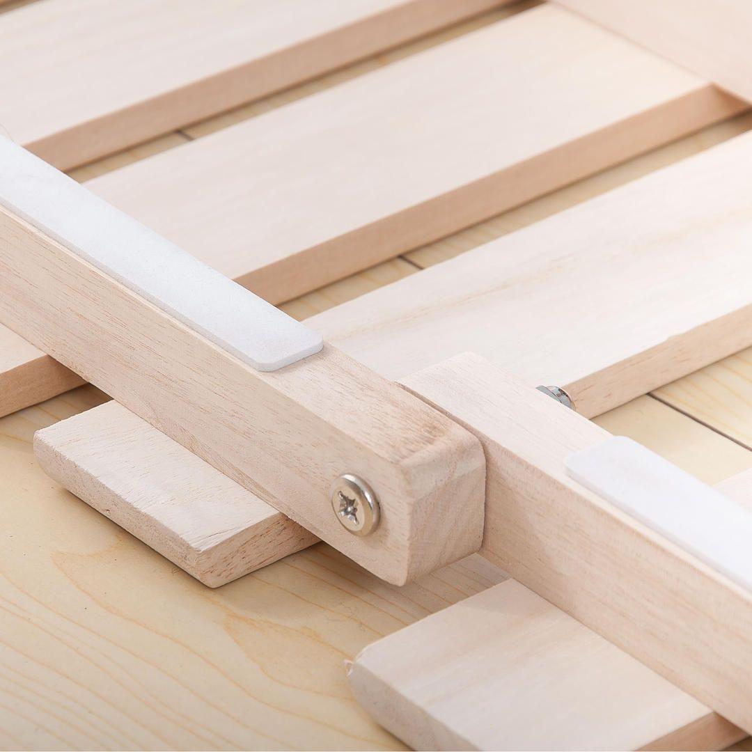 期間限定値下げ-すのこベッド 折りたたみ 天然桐 二つ折り ベッドフレーム 木製