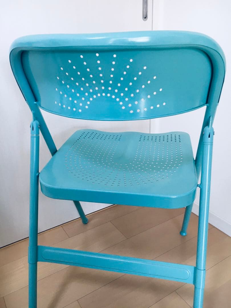 IKEA折り畳みチェアー 2脚セット カラー ターコイズ