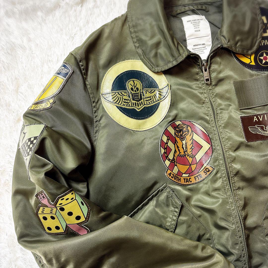 AVIREX パッチカスタム フライトジャケット M Y2K ミリタリー