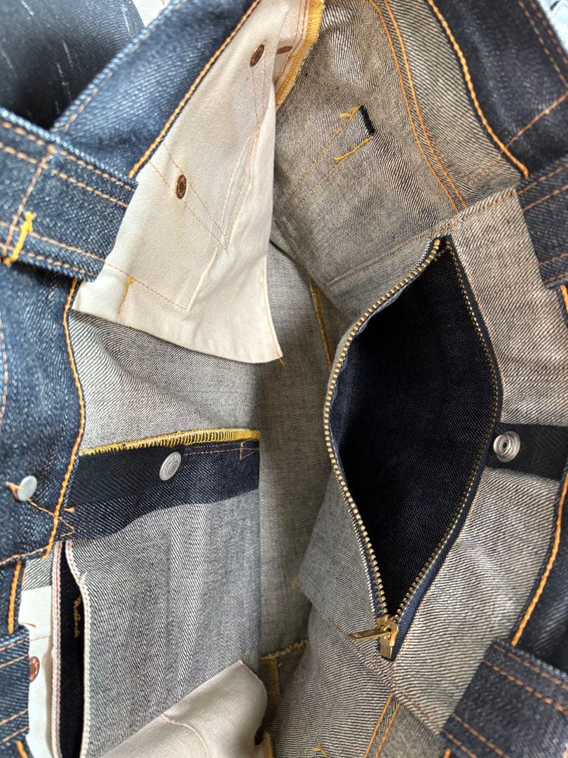 『値下げ2』EVISU ダークデニム トートバッグ