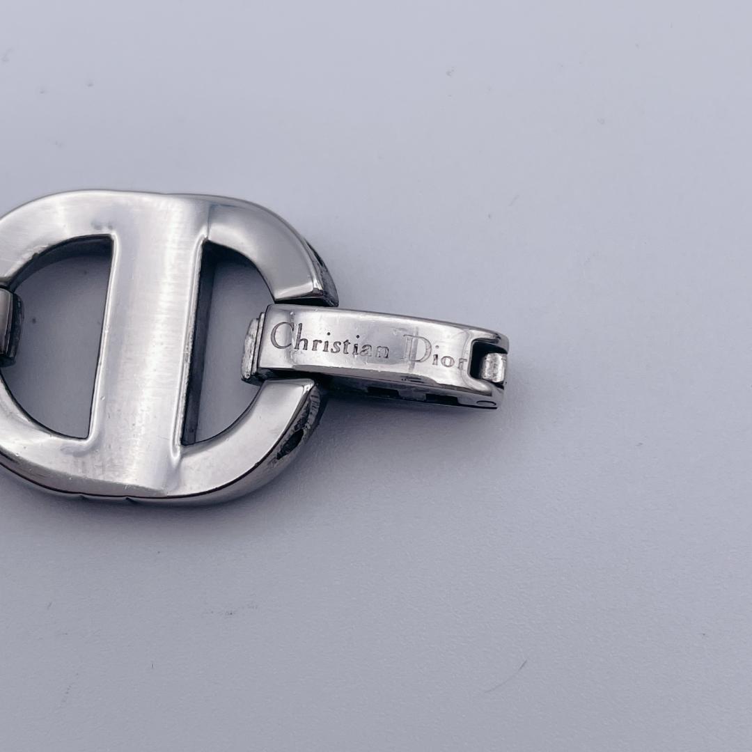 【美品】 DIOR マリス スクエア CDロゴブレス シルバー シェル 腕時計