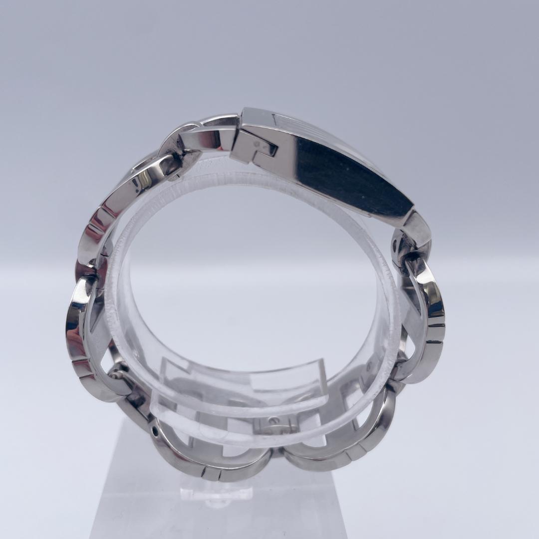 【美品】 DIOR マリス スクエア CDロゴブレス シルバー シェル 腕時計