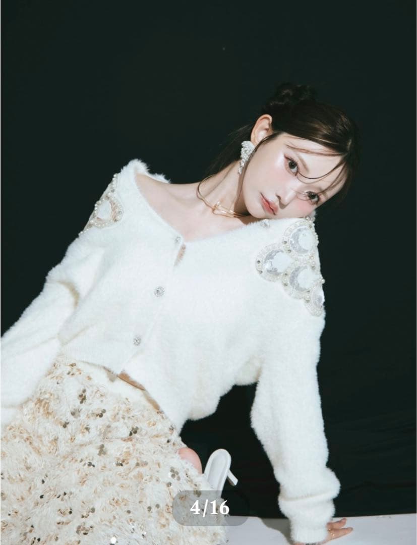 新品 crayme フリンジスパンコールスカート