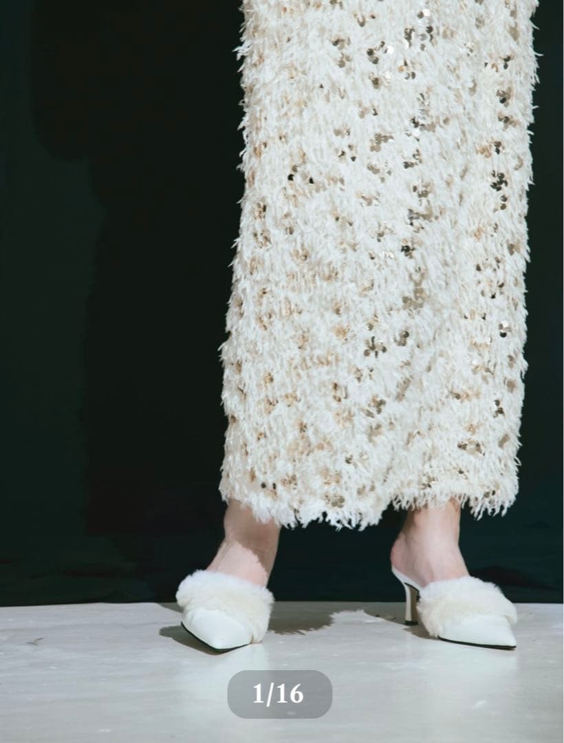 新品 crayme フリンジスパンコールスカート