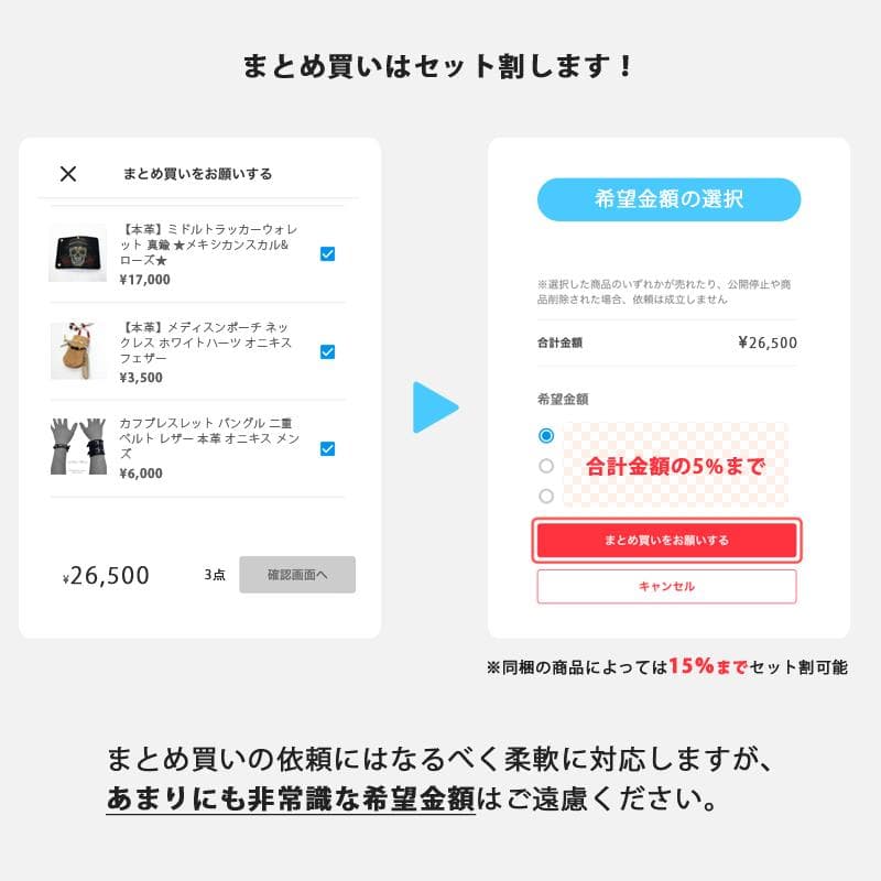 【本革】ミニウォレット ファスナー キャメル ストラップ付き ハンドメイド