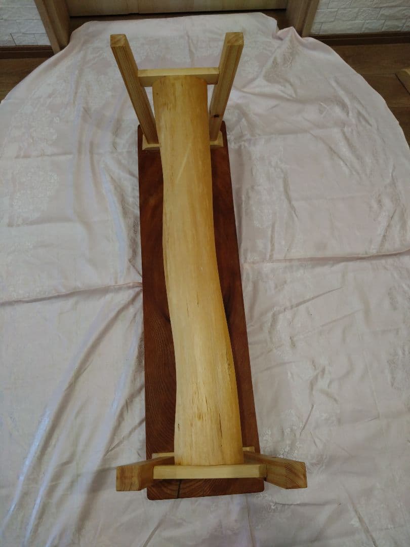 欅一枚板のベンチ75　Haru❕❕長寿のケヤキの杢目が綺麗に出ております。