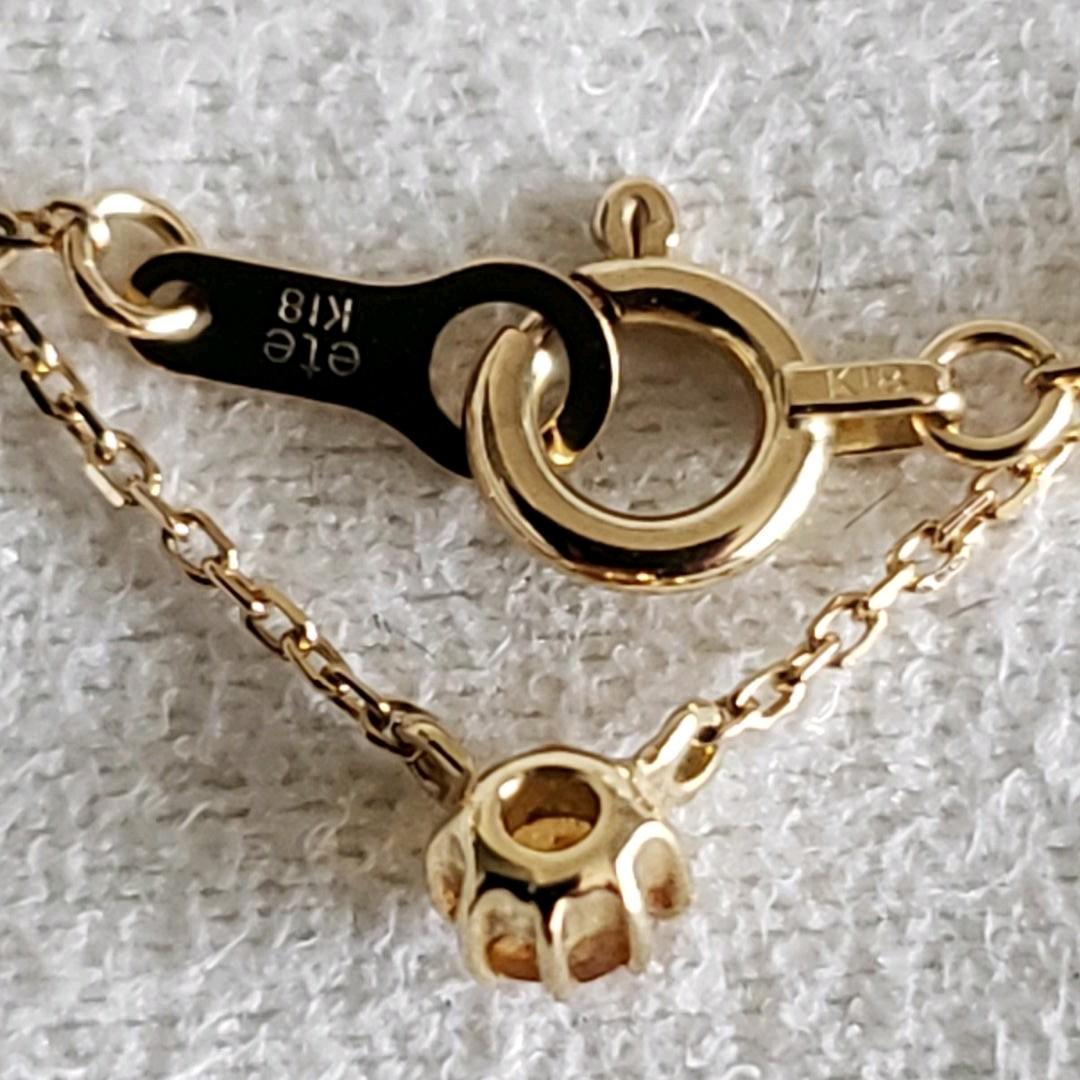 『hana ❁』シトリン♡【エテ】K18フルール たて爪 誕生石ネックレス