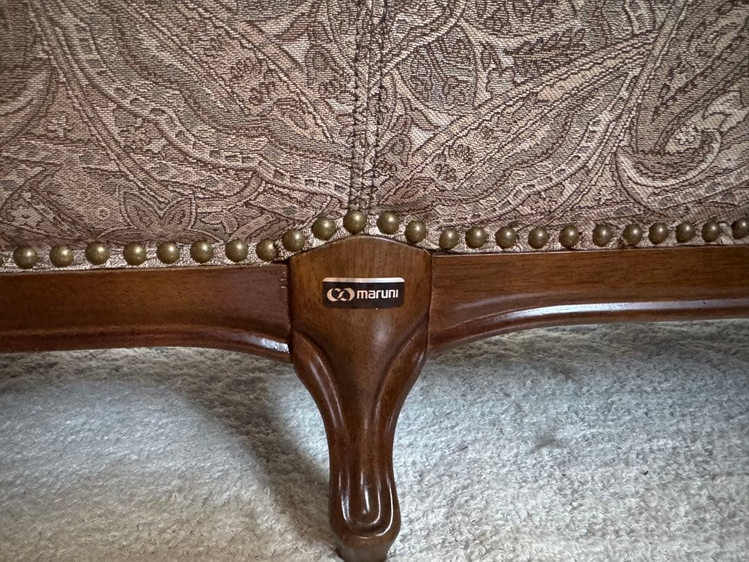 【超美品】maruni 木工 応接 3人掛けソファ 高級家具 レザー ビンテージ