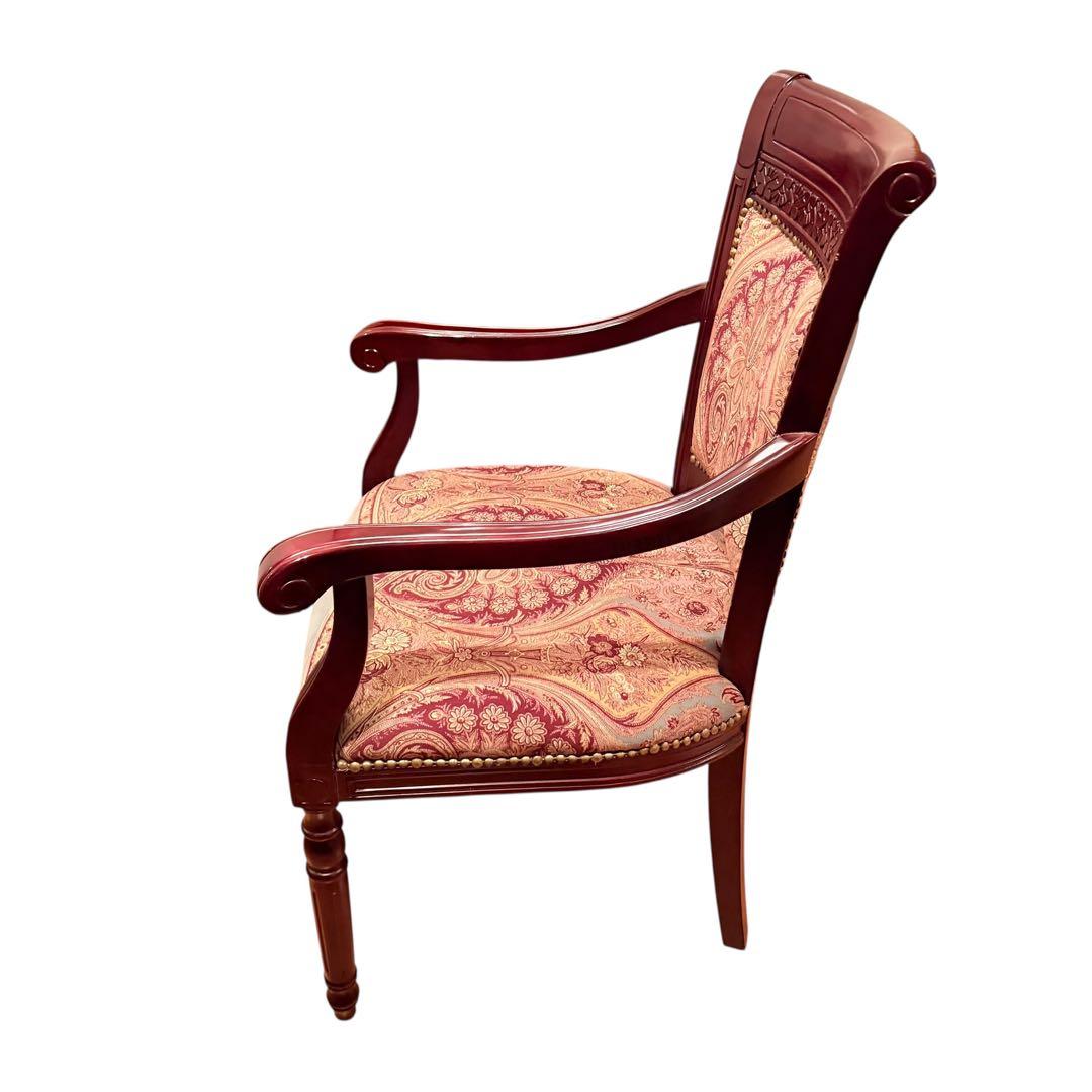 椅子 無垢 フレンチ様式 アームチェア ゴブラン ルイ16世 店舗 アンティーク