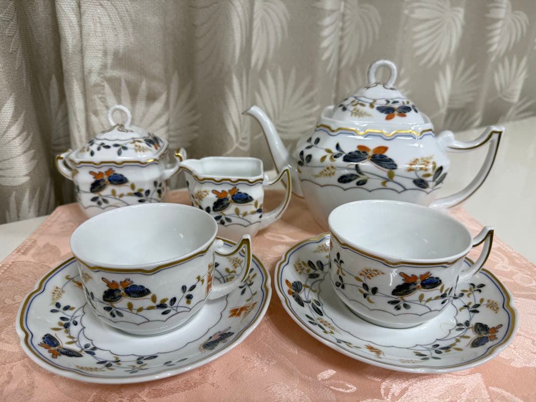 Limoges リモージュ RAYNAUD レイノー 金彩蝶と花文　セット