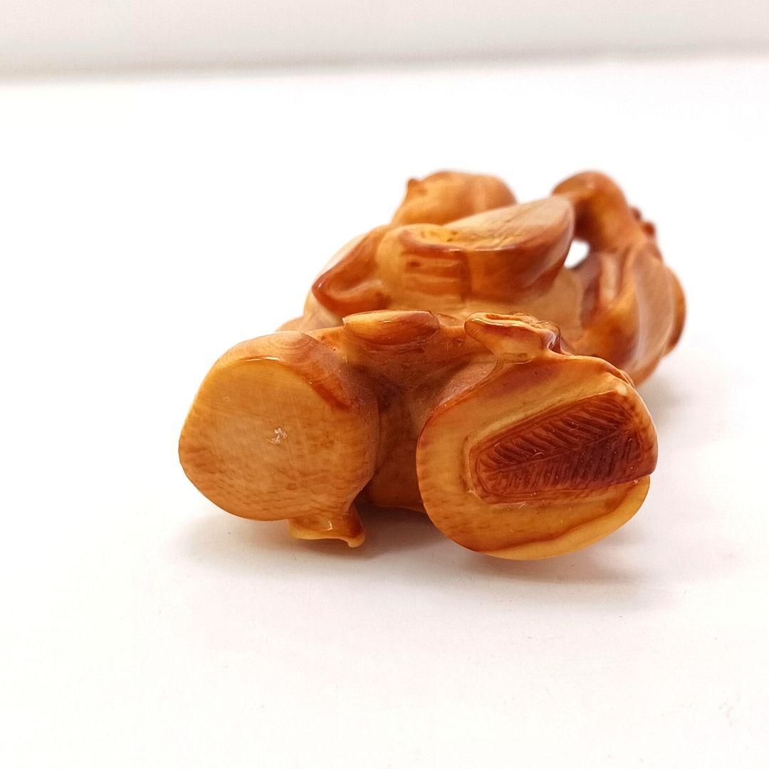 Y626-10 最終値下 高級彫刻 七福神 極上細工 根付　置物 総重量188g