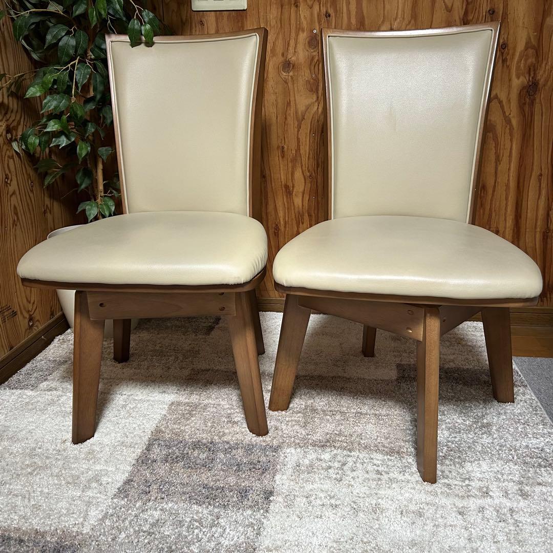 都内23区送料無料❗️ ニトリ　ダイニングテーブル　回転チェア　ダイニングセット✨