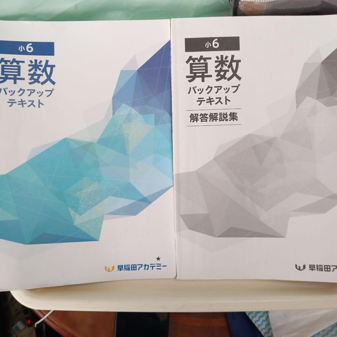 非売品　小6 算数 バックアップテキスト　問題集と 解答解説集