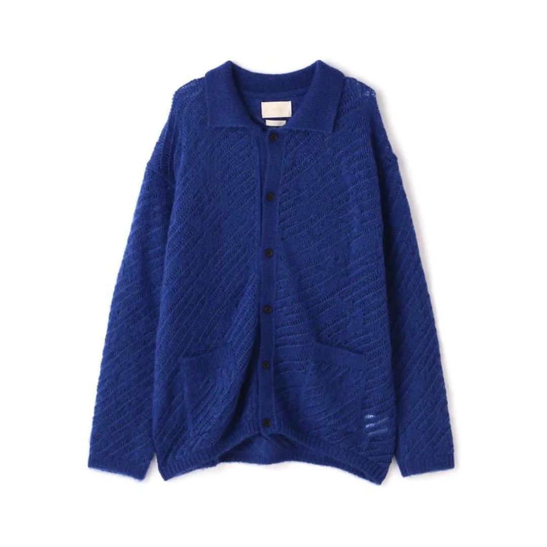 ダ*ル様 YOKE SILK MOHAIR BUTTONED CARDIGAN