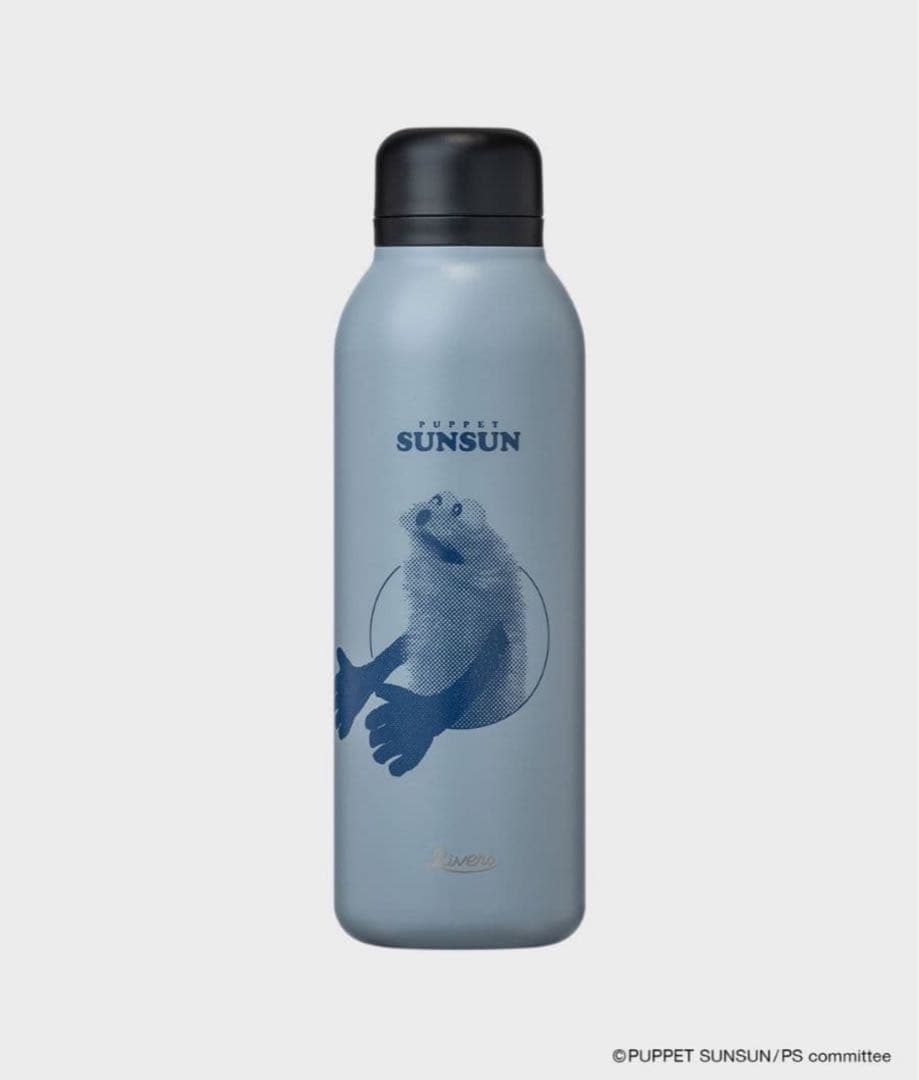 パペット スンスン 水筒 ブルー バキュームフラスク ステム 500ml