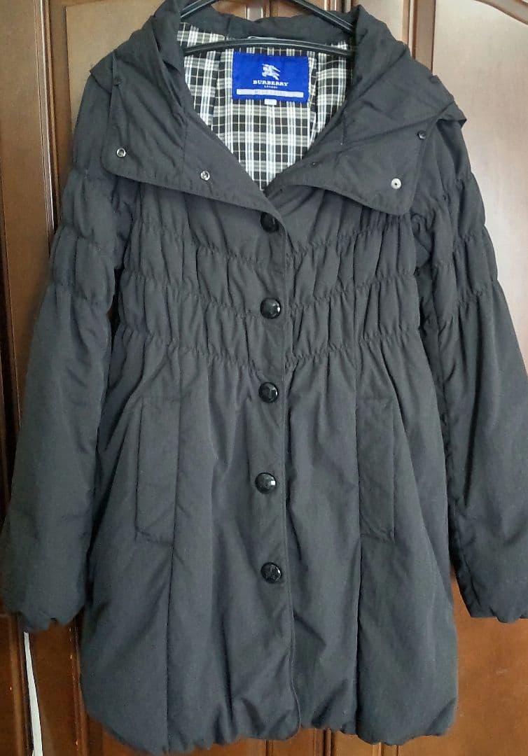 バーバリー・ブルーレーベル☆ダウンコートМ☆ブラック☆美品