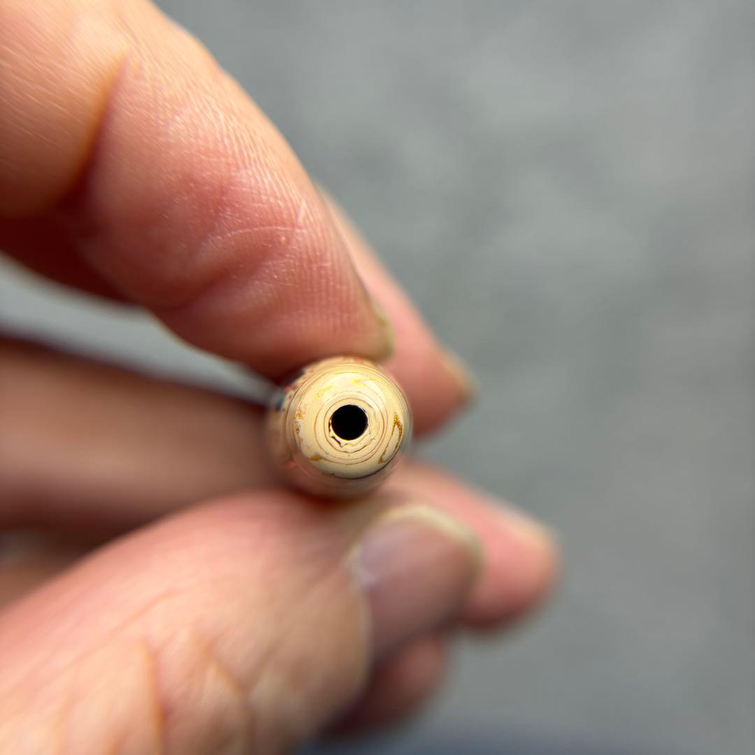 漆オパール天珠　四眼銅線天珠　12-77