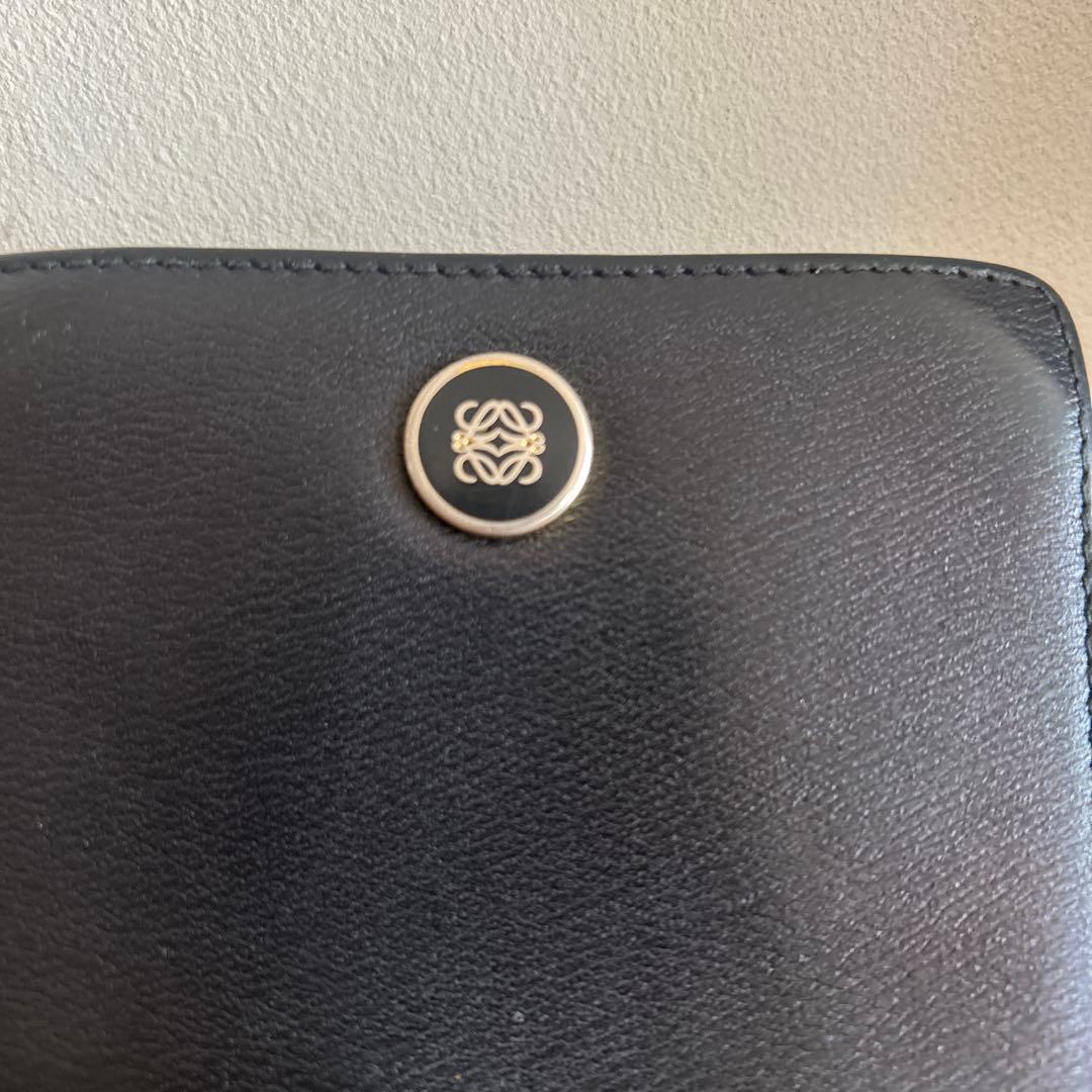 LOEWE アナグラム黒二つ折り財布黒