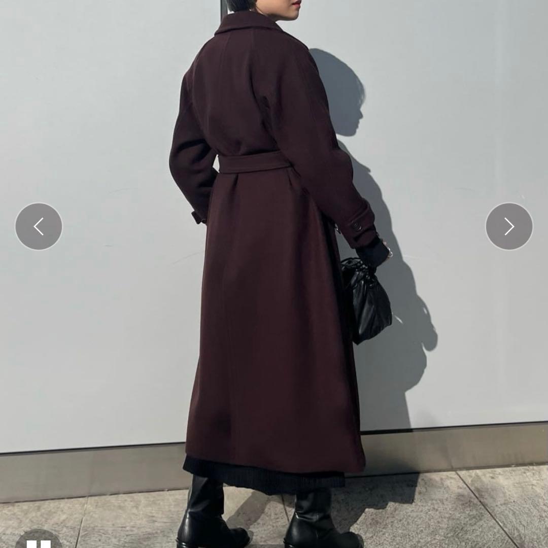 PUBLIC TOKYO SUPER140ブレンドトレンチライクウールコート