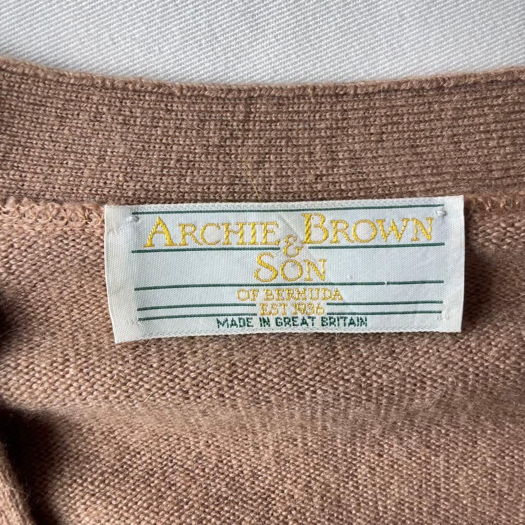 スコットランド製 カシミヤカーディガン ARCHIE BROWN&SON j93