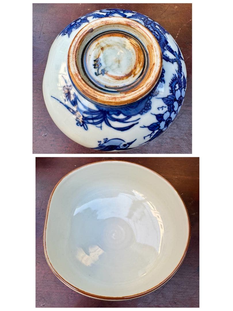 京焼【 五山窯 林淡幽 】造 青花染付向付鉢 五客揃 共箱・共布付属 状態極美品