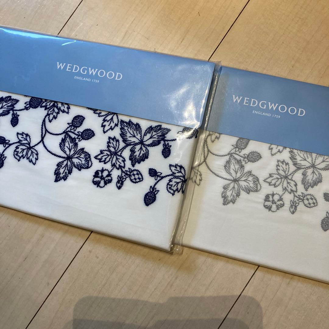 西川 クッションカバー 45×45cm 洗える 綿100％ ウェッジウッド２枚組