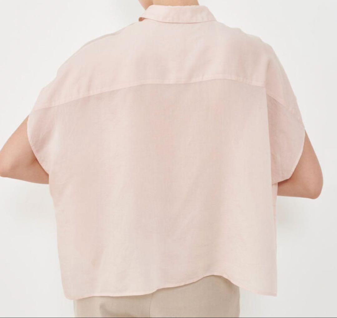 ギャルリーヴィー　GALERIE VIE セルロースシルクブロードボックスシャツ