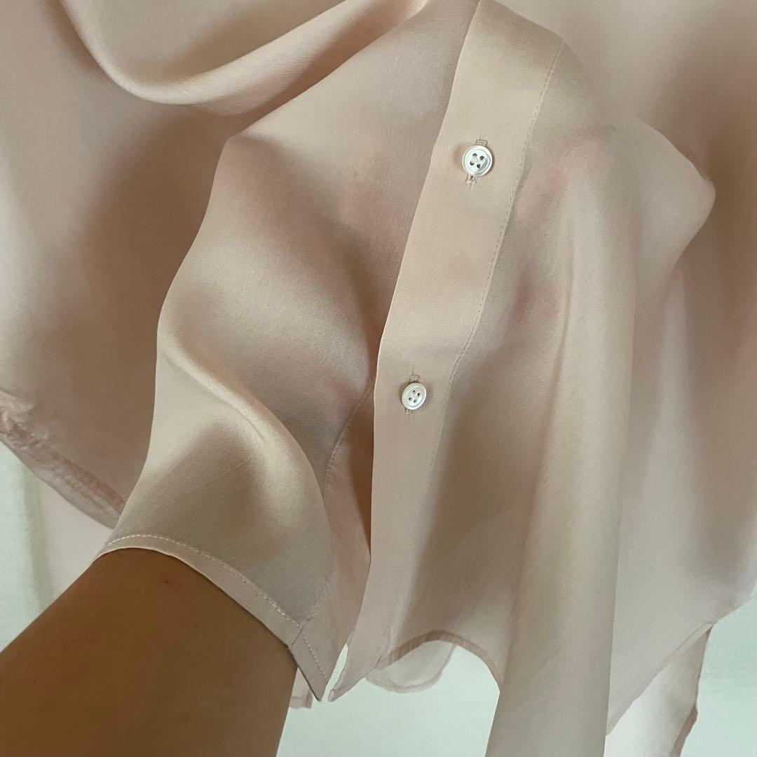 ギャルリーヴィー　GALERIE VIE セルロースシルクブロードボックスシャツ