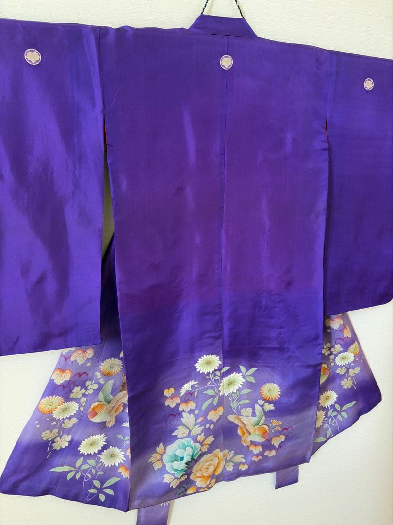 アンティーク　子供着物　身丈107センチ　友禅