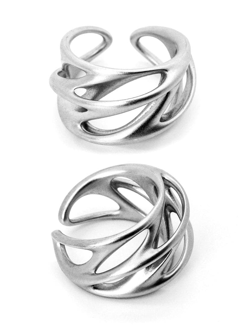 XG着用 YKINDシルバーウェーブオープンリング フリーサイズ