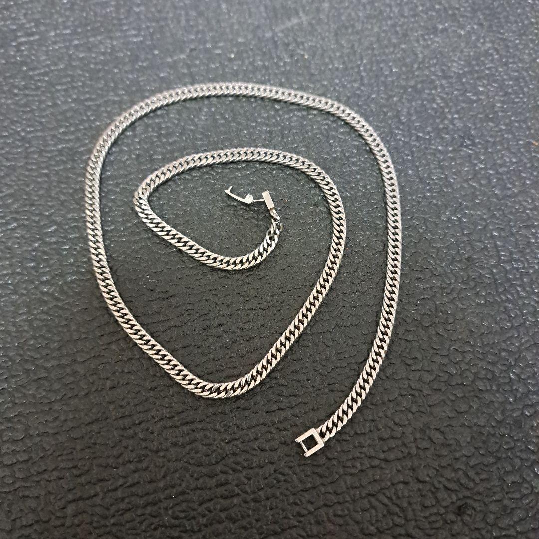 プラチナ喜平　pt-inネックレス　ダブル6面