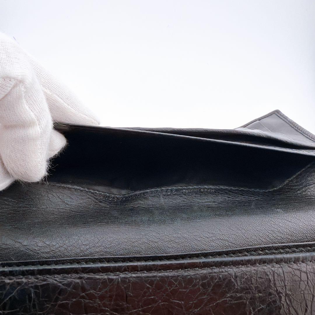 【バレンシアガ　クラシック コンチネンタル 長財布 ブラック レザー】