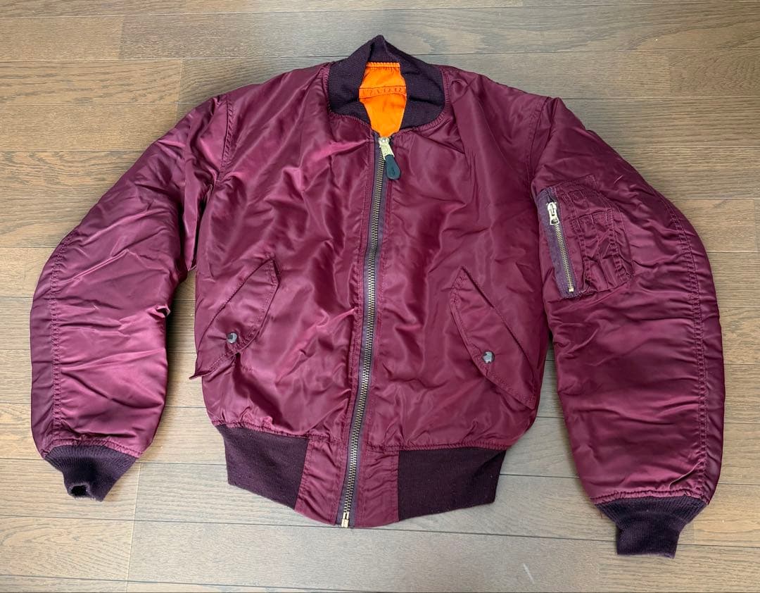 ALPHA社　90年代　MA-1 レプリカ　アメリカ製ワインレッドMサイズ