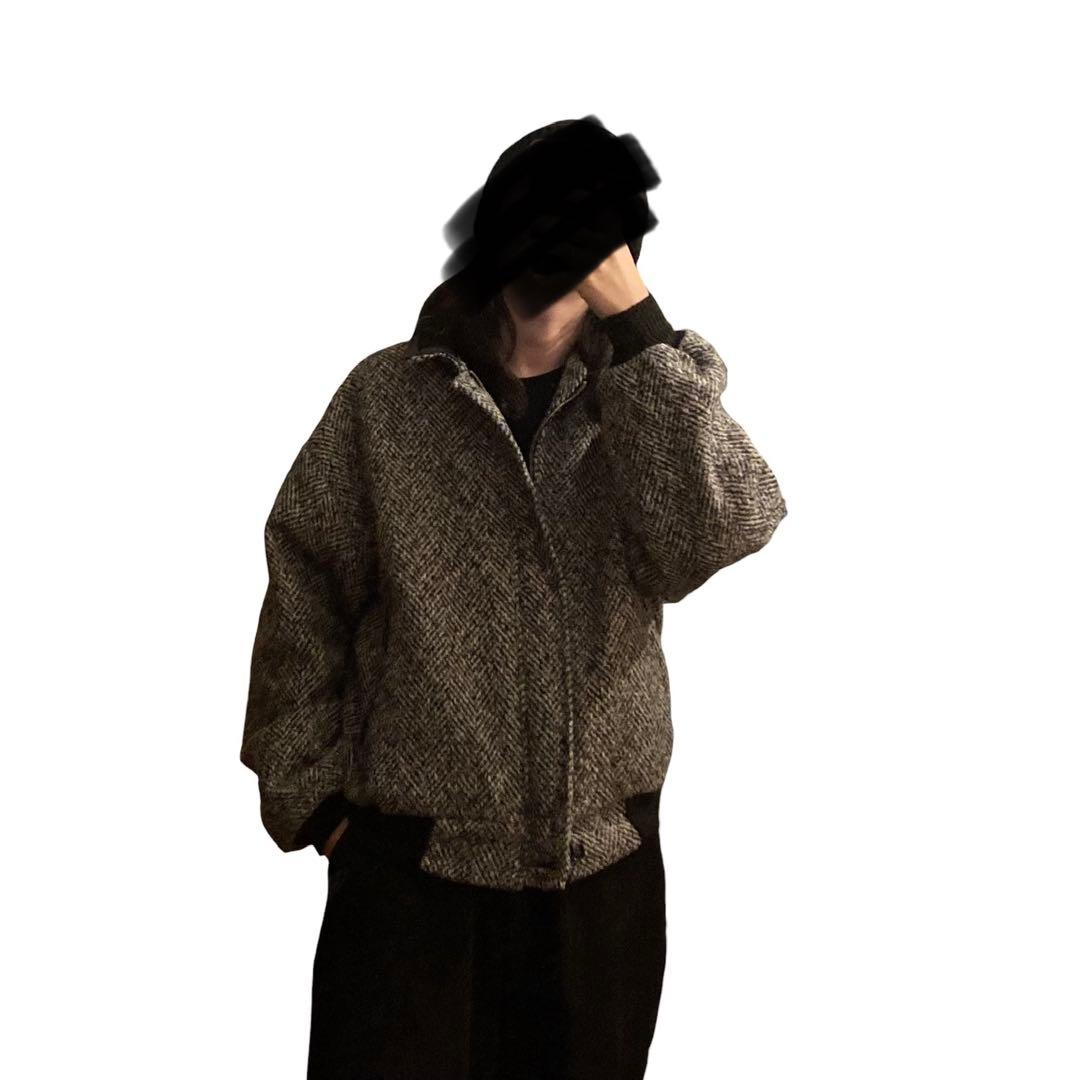 80s90s USA製 MICHAEL MORGAN ネップツウィードブルゾン