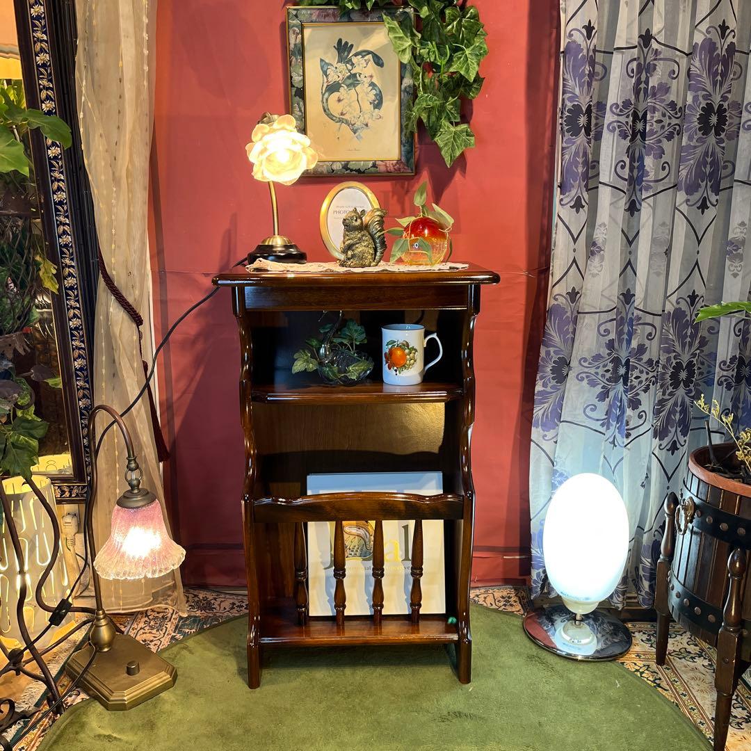 Sale ヴィンテージ カリモク　コロニアルオープンキャビネット　マガジンラック