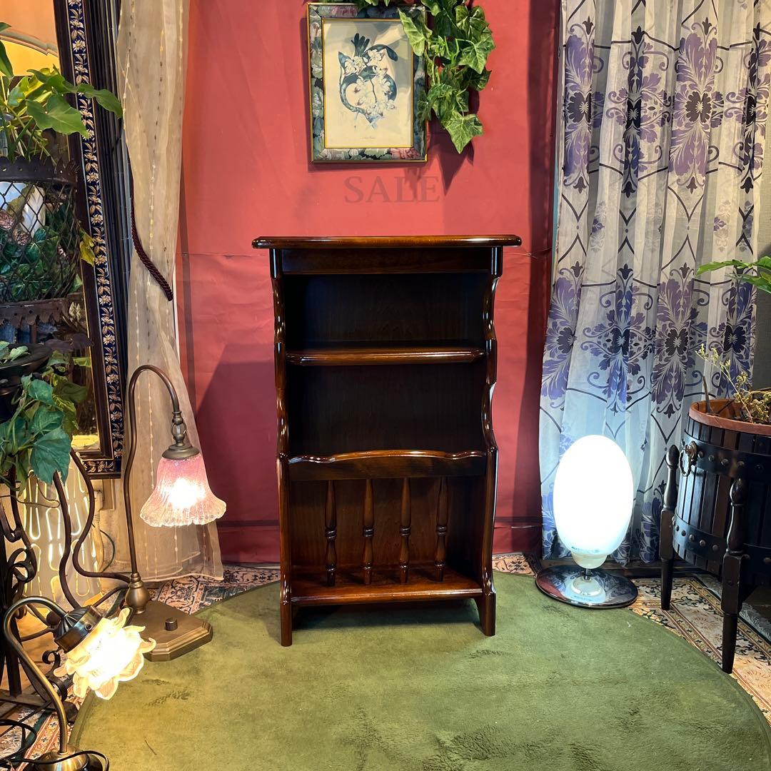 Sale ヴィンテージ カリモク　コロニアルオープンキャビネット　マガジンラック