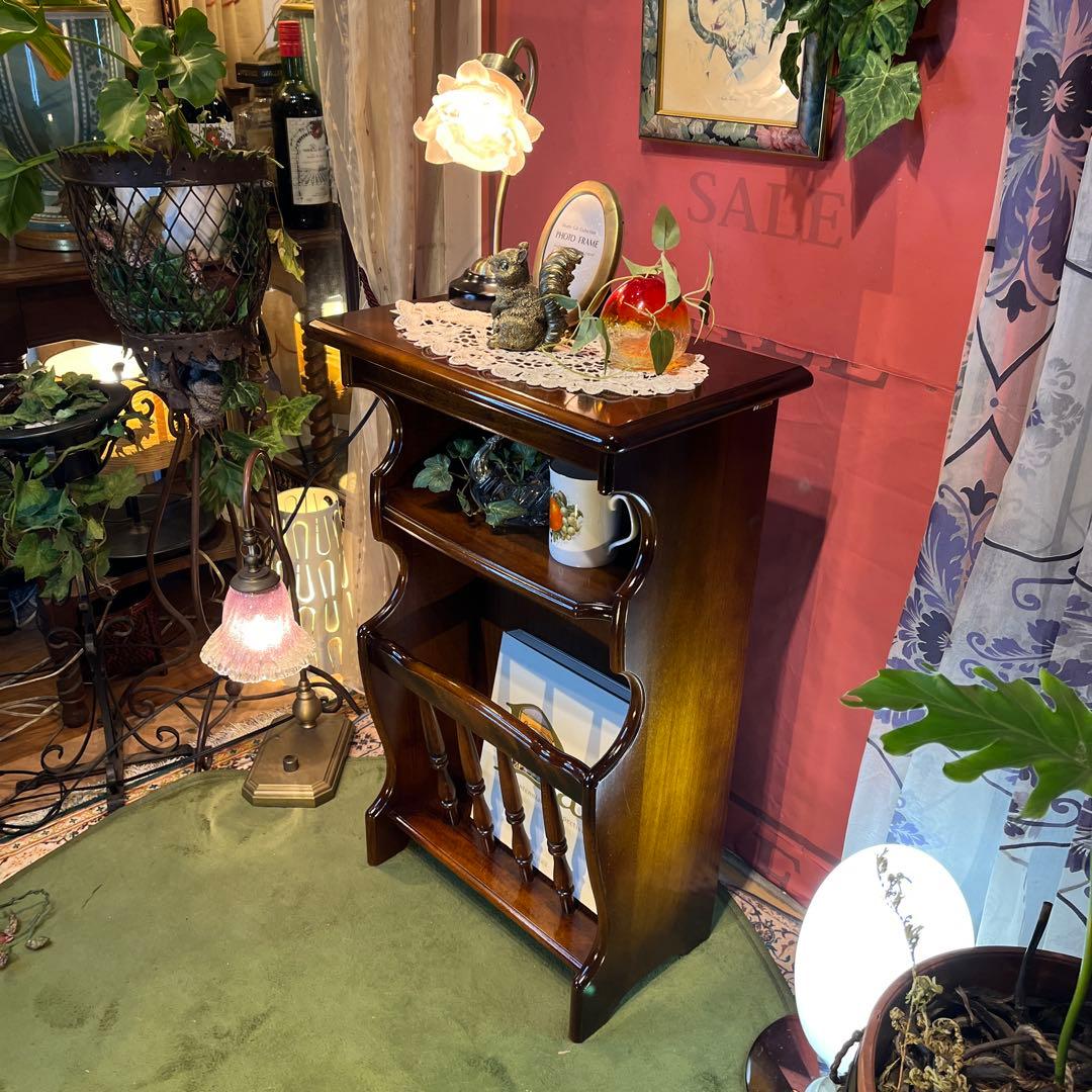 Sale ヴィンテージ カリモク　コロニアルオープンキャビネット　マガジンラック