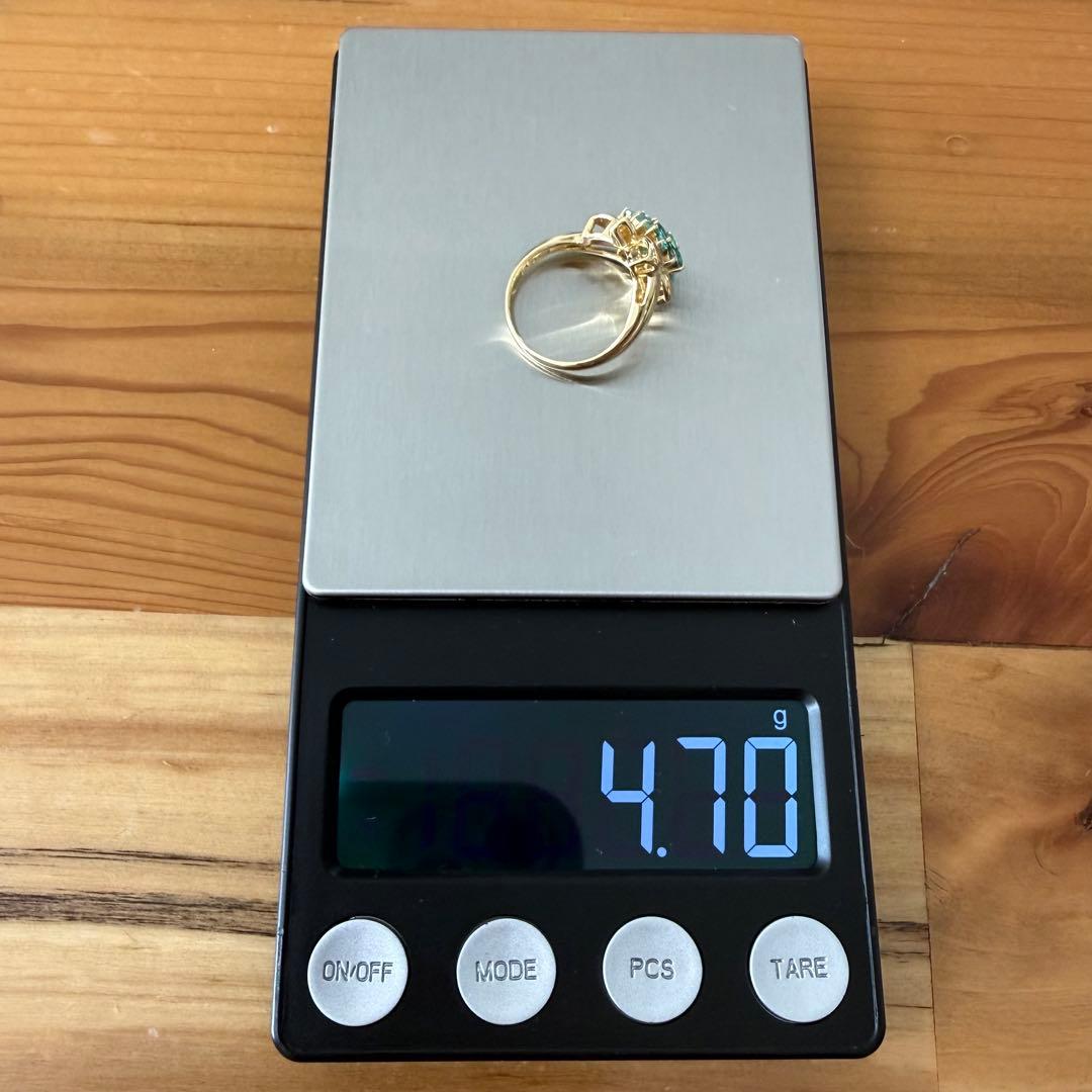 【専用】パライバトルマリン 0.73ct K18 YG リング 12.5号