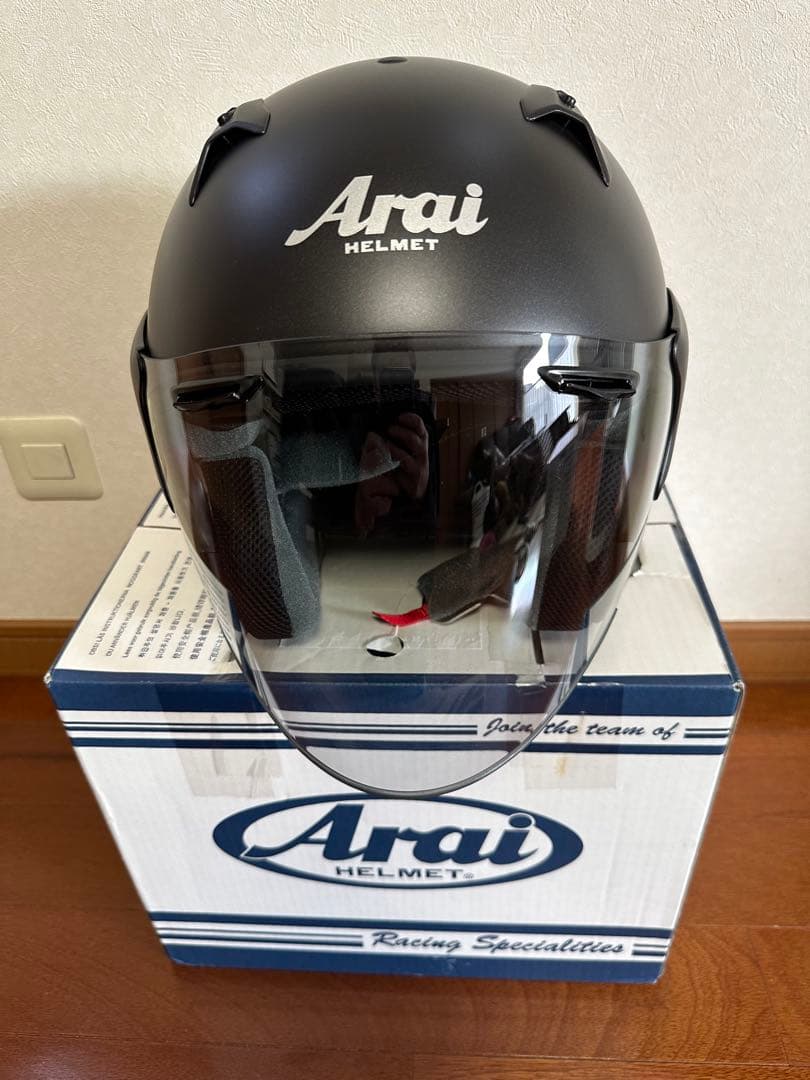 ✳️Araiジェットヘルメット✳️マットブラック　専用袋　箱付き 61-62センチ
