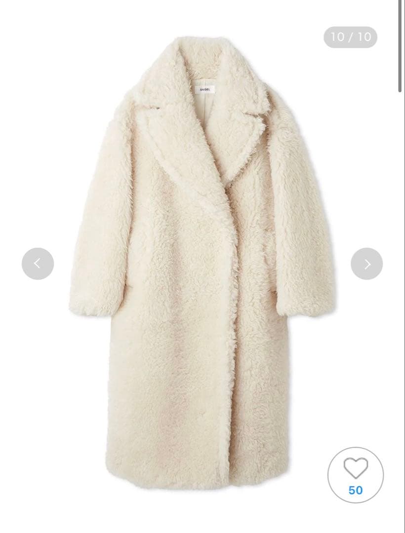 スナイデル　 ボアロングコート 白　新品未使用