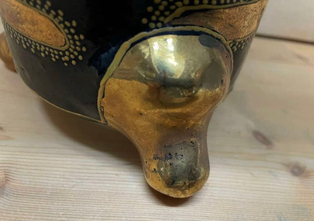 未使用/特価❕信楽焼/御所車＊錦/蘭鉢/6号/1点 植木鉢/京楽風/盆栽鉢