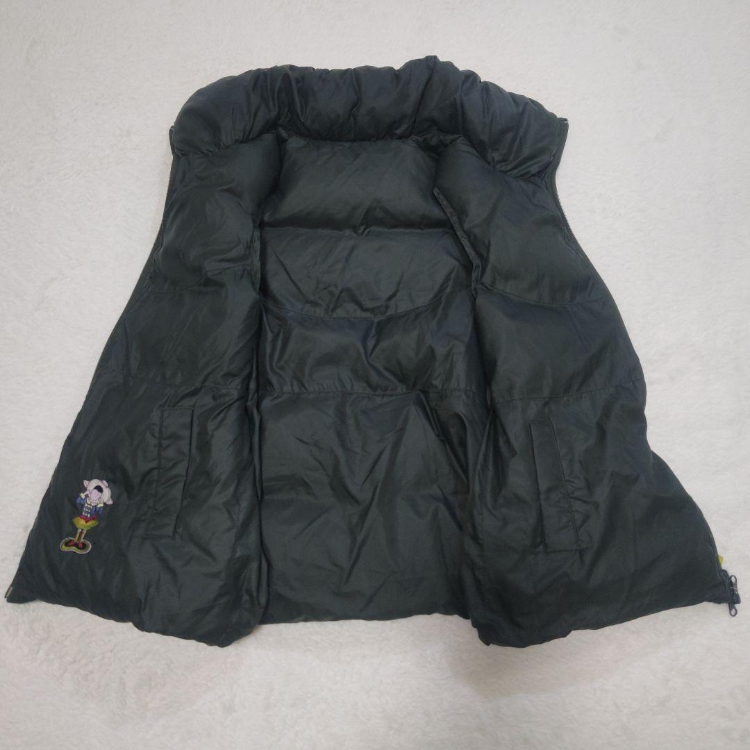 アルベロベロ ブタさん 花柄 リバーシブル ダウンベスト