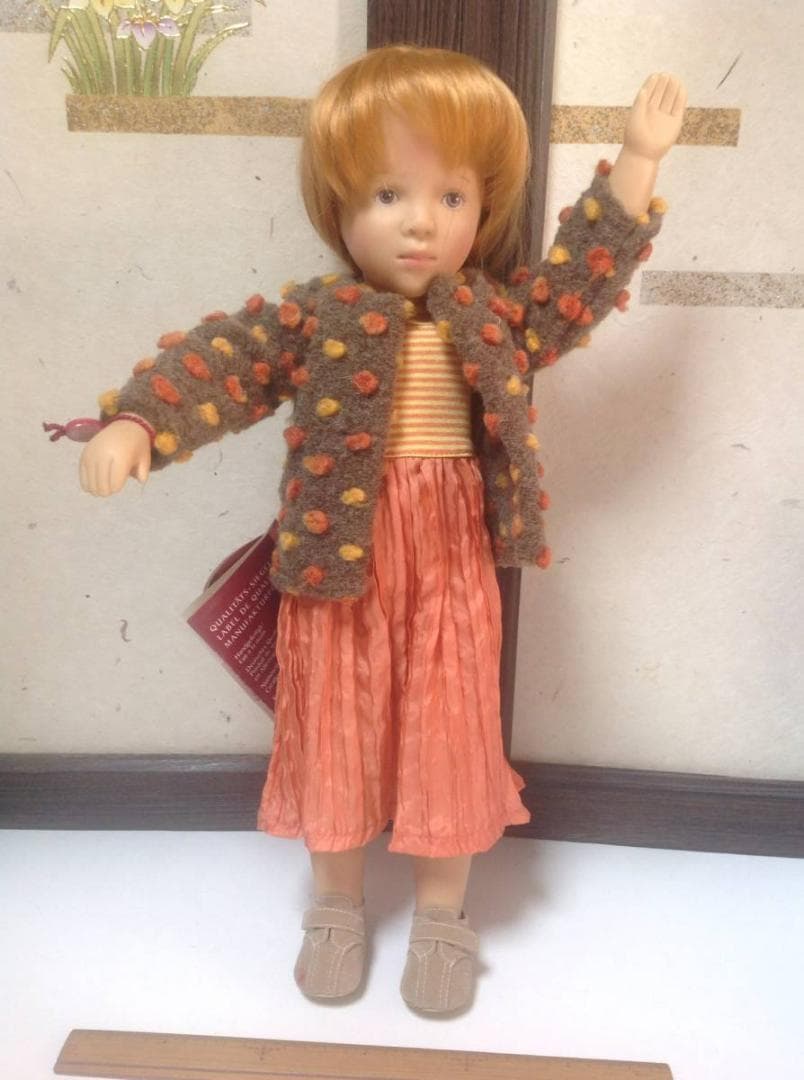 人形：ビンテージドール【シルビア・ナッテラ】 ②赤 Gotz 約48㎝