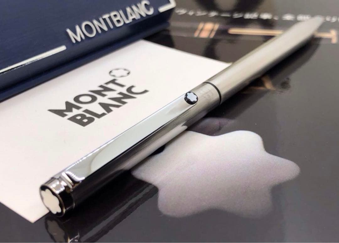 カスタム品！1本は欲しい2カラーボールペンNo2735輝くバフ仕上げ★モンブラン